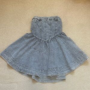 Free People Strapless Denim Dress